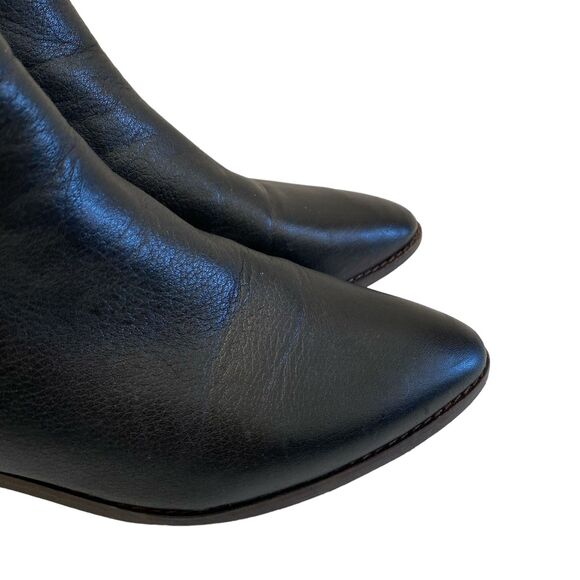 LUCKY BRAND Lufti Black Leather Chlesea Ankle Slide-On Boots Size 9 1/2 - Picture 3 of 13